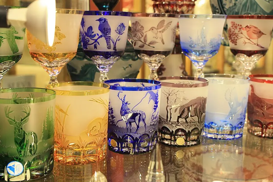 Bohemian crystal and cut glass, Prague
