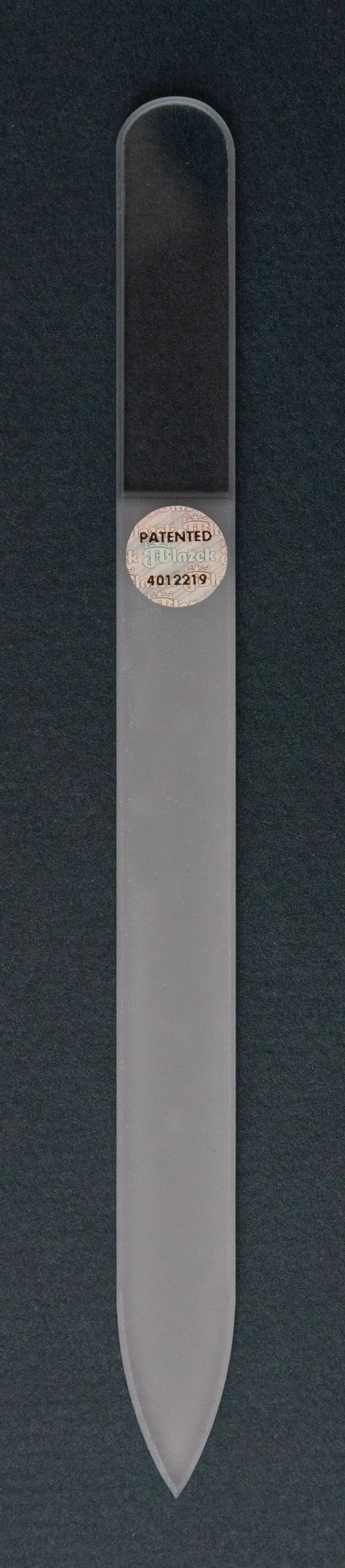 Glass nail file, Prague
